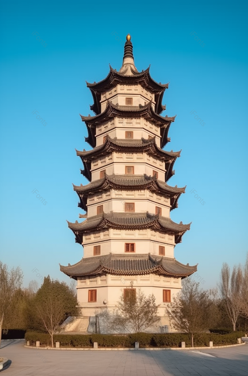 阳光下的河北省定州塔建筑背景,高清,摄影图,摄影图片,图片大全,摄影图免费下载